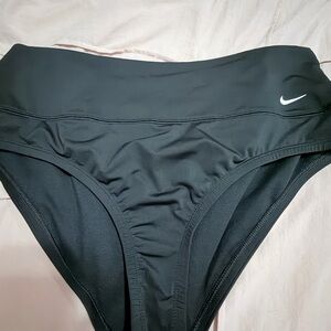 Nike Black Athletic Bikini Bottoms with White Swoosh